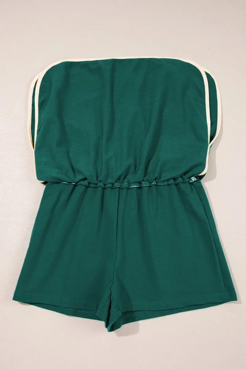 Evergreen Colorblock Edge Drop Shoulder T Shirt and Skort Set - Love Salve